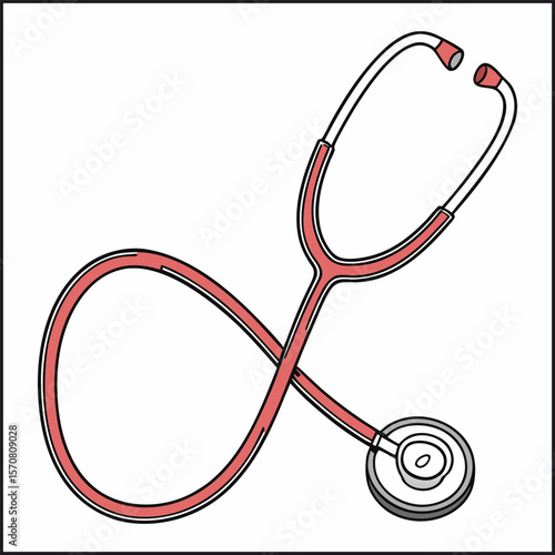 Stethoscope medical tool isolated icon