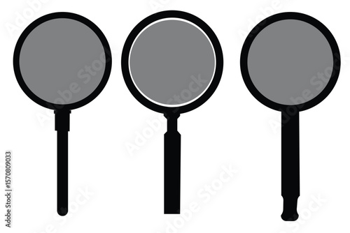 magnifying glass icon set 