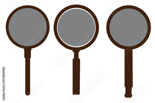 magnifying glass icon set 
