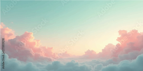 Captivating sunset with vibrant orange and red clouds painting the sky, highlighting the beautiful interplay of light and nature