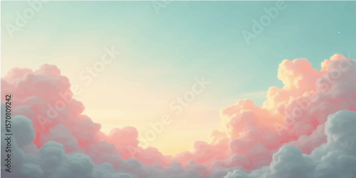 Beautiful heart-shaped cloud in the blue summer sky at sunset