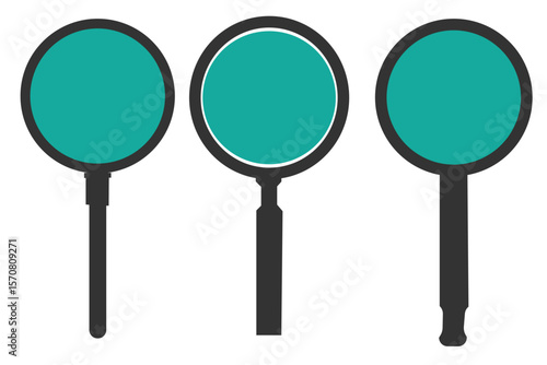 magnifying glass icon set 