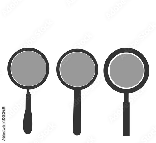 magnifying glass icon set 