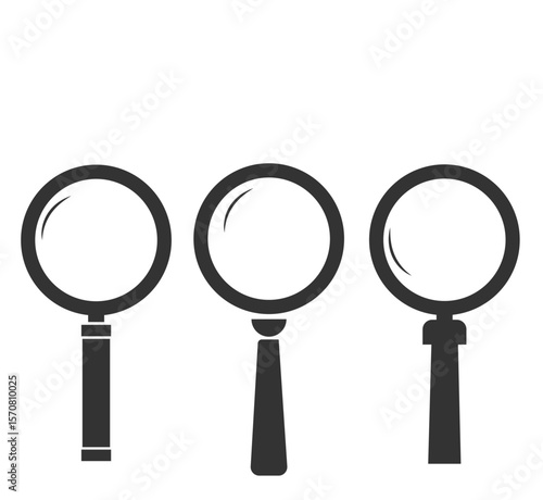 magnifying glass icon set 