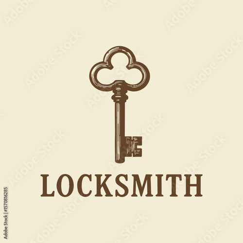 Vintage Locksmith Key Design A Symbol of Security and Craftsmanship