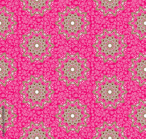 Classic Flower Pattern for Digital Textile Printing