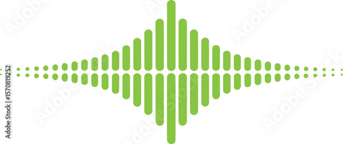 Green equalizer sound wave vector design audio signal graphic illustration