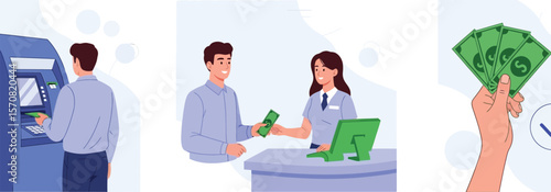 Illustrations of banking transactions
