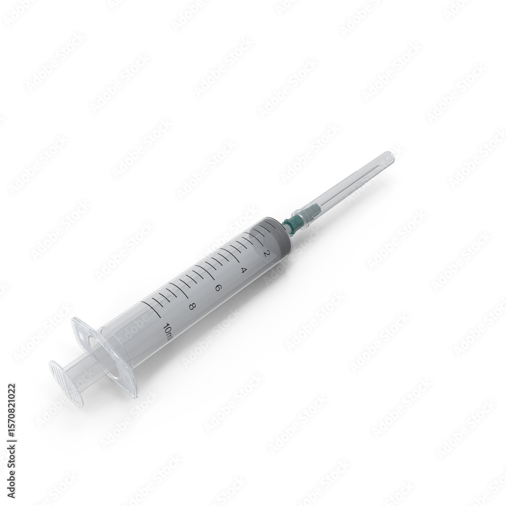 Medical Syringe, Closeup View of a Sterile Injection Device, 3d render, transparent background, PNG Medical Syringe, Closeup View of a Sterile Injection Device, 3d render, transparent background, PNG
