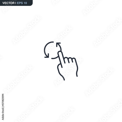 Press and hold gesture icon