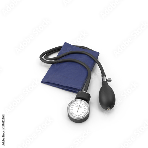 Sphygmomanometer, Essential Blood Pressure Monitoring Tool , 3d render, transparent background, PNG