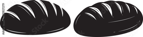 Bread loaf silhouette vector illustration