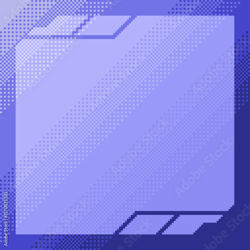 Blue Gradient Glowing Futuristic Cover Background, Pixel Art Style