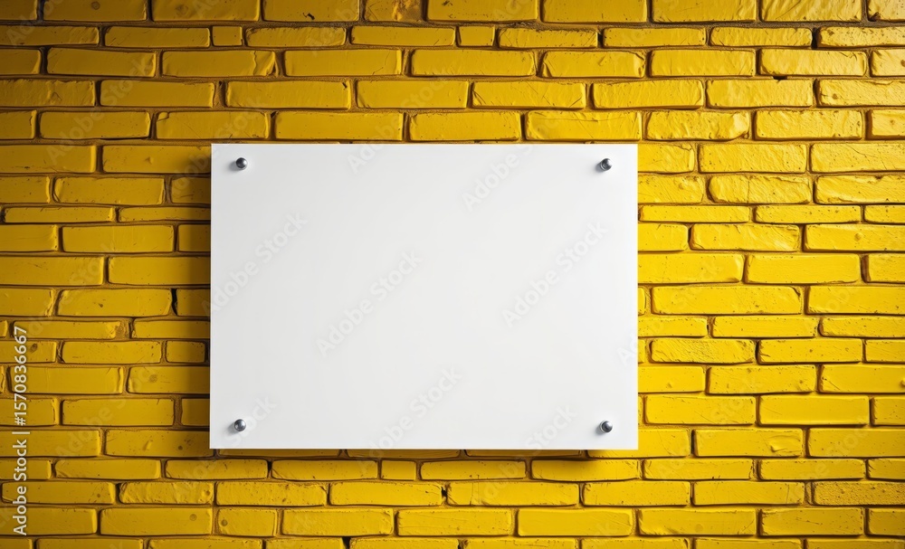 custom made wallpaper toronto digitalA vibrant yellow brick wall its weathered surface adorned with cracks and crevices served as a blank canvas for a mockup of a sign its simplicity inviting creativity and imagination professional pres