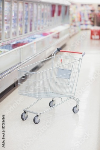 Wallpaper Mural Empty shopping cart at supermarket Torontodigital.ca