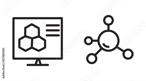 Science Icons — Monoline Series, white background, illustrator vector