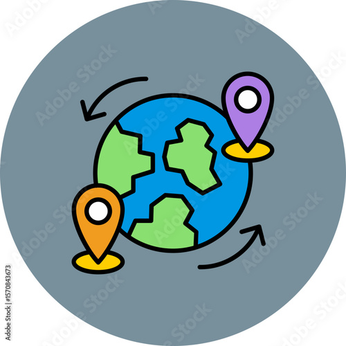 Worldwide travel Icon