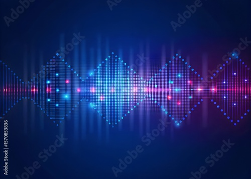 Colorful Audio Waveform Spectrum Visualization – Sound Equalizer Abstract Background