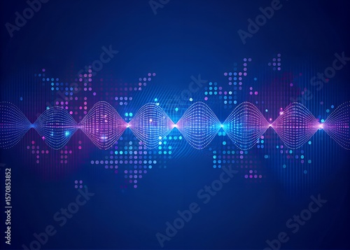 Colorful Audio Waveform Spectrum Visualization – Sound Equalizer Abstract Background