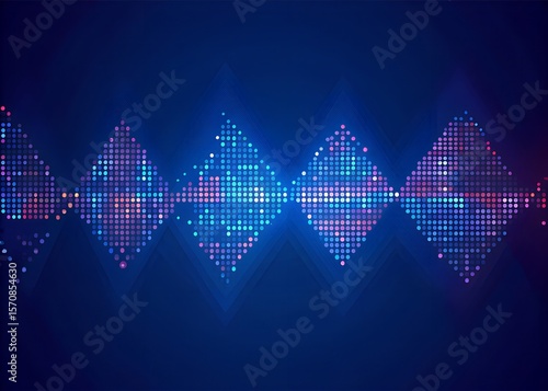 Colorful Audio Waveform Spectrum Visualization – Sound Equalizer Abstract Background