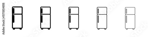 Fridge icon outline simple illustration isolated