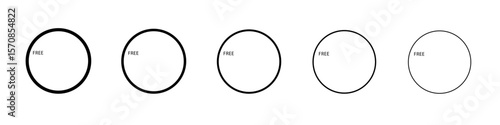 Free label icon outline simple illustration isolated