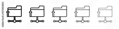 FTP navigate up icon outline simple illustration isolated
