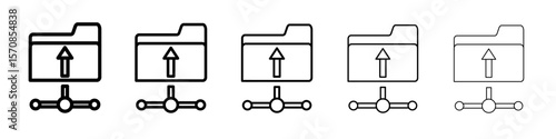 FTP navigate up icon outline simple illustration isolated