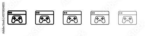 Game developing icon outline simple illustration isolated
