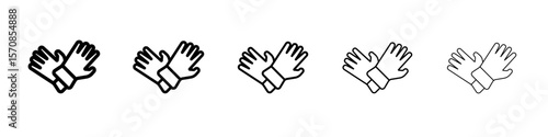 Garden gloves icon outline simple illustration isolated