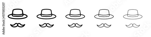 Gentleman icon outline simple illustration isolated