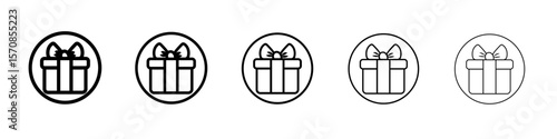 Gift icon outline simple illustration isolated