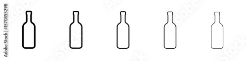 Glass bottle icon outline simple illustration isolated