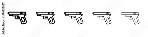 Gun icon outline simple illustration isolated