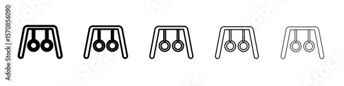 Gymnastic ring icon outline simple illustration isolated
