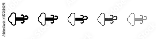gust icon outline simple illustration isolated
