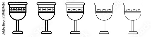 Holy chalice icon outline simple illustration isolated