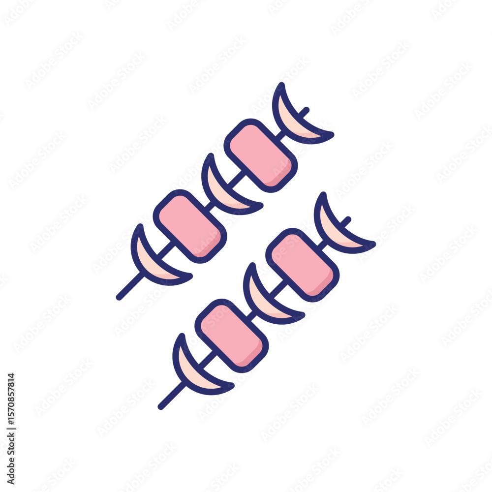 Obraz premium Brochette Vector icon