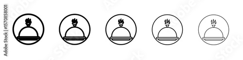 Hot meal icon outline simple illustration isolated