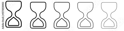 Hourglass icon outline simple illustration isolated