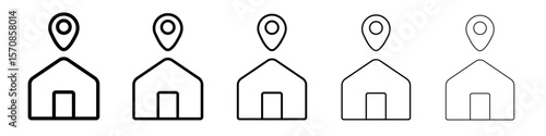 House Icon outline simple illustration isolated