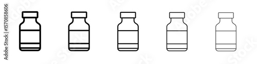 injection vial icon outline simple illustration isolated