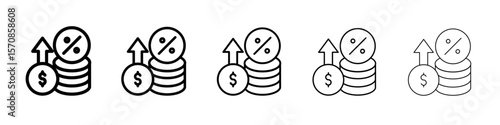 Interest icon outline simple illustration isolated