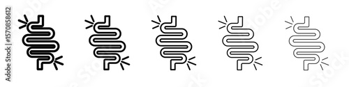 intestine icon outline simple illustration isolated