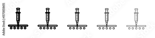 Intradermal injection icon outline simple illustration isolated