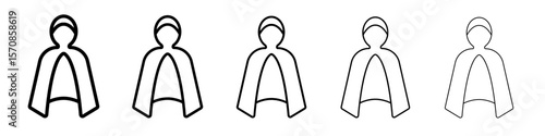 Invisibility Cloak icon outline simple illustration isolated
