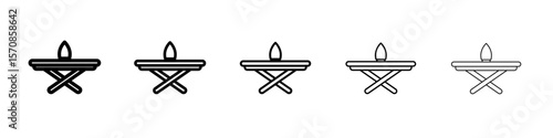 ironing table icon outline simple illustration isolated