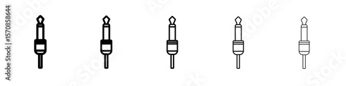 Jack cable icon outline simple illustration isolated