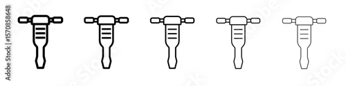 jack hammer icon outline simple illustration isolated