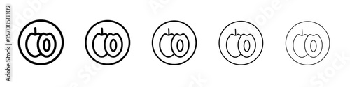 Jujube icon outline simple illustration isolated